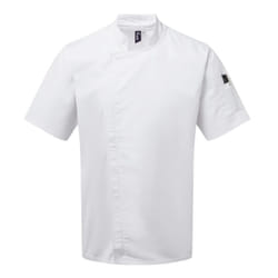 Premier Unisex Adult Short-Sleeved Chef Jacket - L, White