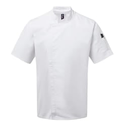 Premier Unisex Adult Short-Sleeved Chef Jacket - 2XL, White