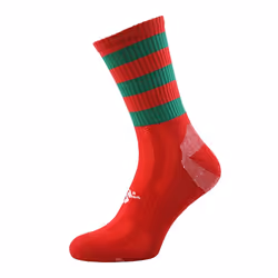Precision Childrens/Kids Pro Hooped Football Socks - 3 UK-6 UK, Red/Green
