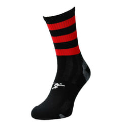 Precision Unisex Adult Pro Hooped Football Socks - 7 UK-11 UK, Black/Red