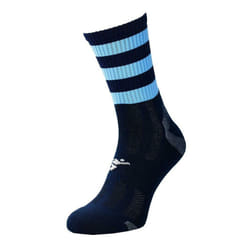 Precision Unisex Adult Pro Hooped Football Socks - 7 UK-11 UK, Navy/Sky Blue