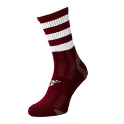 Precision Unisex Adult Pro Hooped Football Socks - 7 UK-11 UK, Maroon/White