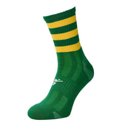 Precision Unisex Adult Pro Hooped Football Socks - 7 UK-11 UK, Green/Gold