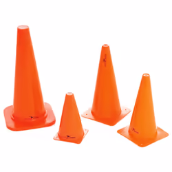 Precision Traffic Cones (Pack of 4) - 9in, Orange