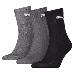 Puma Unisex Adult Crew Socks (Pack of 3) - 9 UK-11 UK, Grey