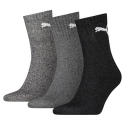 Puma Unisex Adult Crew Socks (Pack of 3) - 9 UK-11 UK, Grey