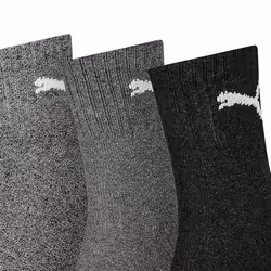 Puma Unisex Adult Crew Socks (Pack of 3) - 9 UK-11 UK, Grey
