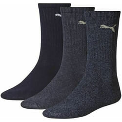Puma Unisex Adult Crew Sports Socks (Pack of 3) - 12 UK-14 UK, Navy