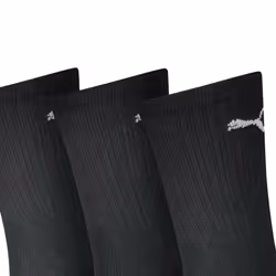 Puma Unisex Adult Crew Sports Socks (Pack of 3) - 6 UK-8 UK, Black