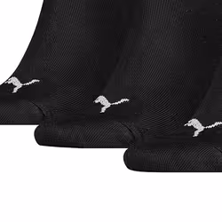 Puma Unisex Adult Invisible Socks (Pack of 3) - 12 UK-14 UK, Black