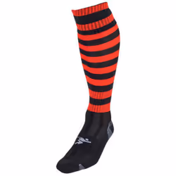 Precision Childrens/Kids Pro Hooped Football Socks - 3 UK-6 UK, Black/Red