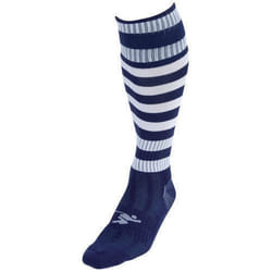 Precision Childrens/Kids Pro Hooped Football Socks - 3 UK-6 UK, Navy/White