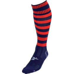 Precision Childrens/Kids Pro Hooped Football Socks - 12 UK Child-2 UK, Navy/Red