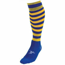 Precision Childrens/Kids Pro Hooped Football Socks - 3 UK-6 UK, Royal Blue/Gold