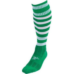 Precision Childrens/Kids Pro Hooped Football Socks - 3 UK-6 UK, Green/White
