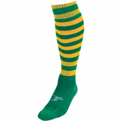 Precision Childrens/Kids Pro Hooped Football Socks - 3 UK-6 UK, Green/Gold