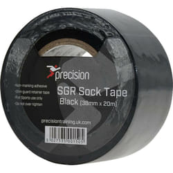 Precision Unisex Adult SGR Sock Tape (Pack Of 5) - 20m x 38mm, Black