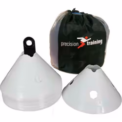 Precision Giant Saucer Cones (Pack Of 20) - One Size, White