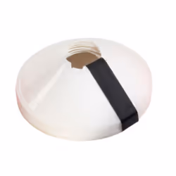 Precision Sleeved Saucer Cones (Pack of 10) - One Size, White