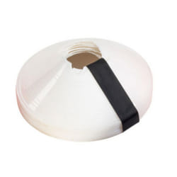 Precision Sleeved Saucer Cones (Pack of 10) - One Size, White