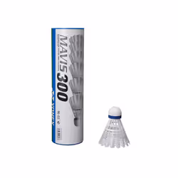 Yonex Mavis 300 Shuttlecock (Pack of 6) - One Size, White/Blue