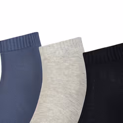 Puma Unisex Adult Quarter Training Ankle Socks (Pack of 3) - 2.5 UK-5 UK, Navy/Black/Light Grey