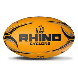Rhino Cyclone Rugby Ball - 4, Fluorescent Orange