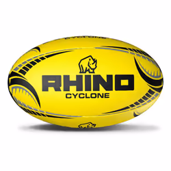 Rhino Cyclone Rugby Ball - 4, Fluorescent Yellow