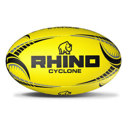 Rhino Cyclone Rugby Ball - 4, Fluorescent Yellow