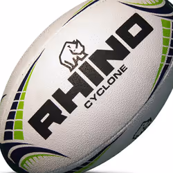 Rhino Cyclone Rugby Ball - 4, White