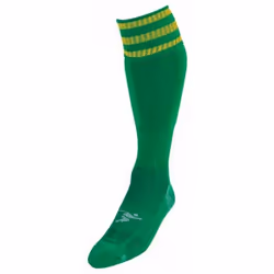 Precision Childrens/Kids Pro Football Socks - 12 UK Child-2 UK, Green/Gold