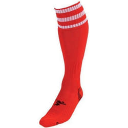 Precision Childrens/Kids Pro Football Socks - 12 UK Child-2 UK, Red/White