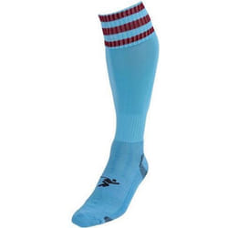 Precision Childrens/Kids Pro Football Socks - 3 UK-6 UK, Sky Blue/Maroon