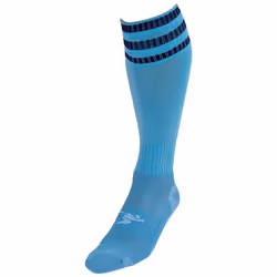 Precision Childrens/Kids Pro Football Socks - 3 UK-6 UK, Sky Blue/Navy