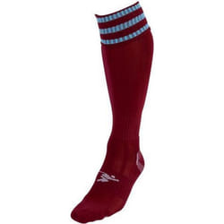 Precision Childrens/Kids Pro Football Socks - 3 UK-6 UK, Maroon/Sky Blue