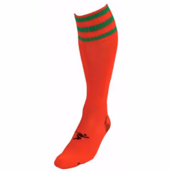 Precision Childrens/Kids Pro Football Socks - 3 UK-6 UK, Red/Green