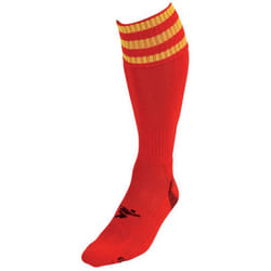 Precision Childrens/Kids Pro Football Socks - 3 UK-6 UK, Red/Yellow