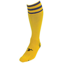 Precision Childrens/Kids Pro Football Socks - 3 UK-6 UK, Yellow/Royal Blue