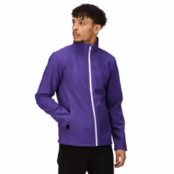 Regatta Mens Ablaze Printable Softshell Jacket - S, Purple/Black