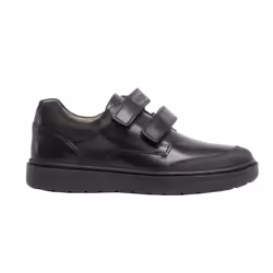 Geox Boys J Riddock Touch Fastening Leather Shoe - 8.5 UK Child, Black