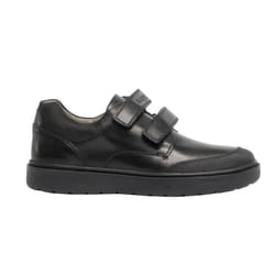 Geox Boys J Riddock Touch Fastening Leather Shoe - 8.5 UK Child, Black