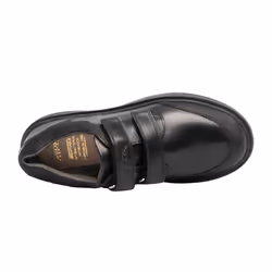 Geox Boys J Riddock Touch Fastening Leather Shoe - 8.5 UK Child, Black