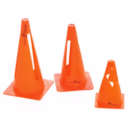 Precision Collapsible Cones (Pack Of 4) - 9in, Orange