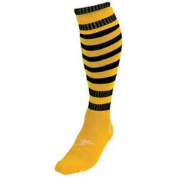 Precision Childrens/Kids Pro Hooped Football Socks - 12 UK Child-2 UK, Gold/Black