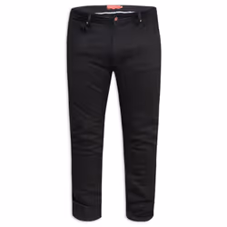 Duke Mens Claude King Size Tapered Fit Stretch Jeans - 40R, Black
