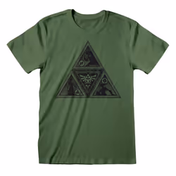 Nintendo Unisex Adult Triforce Legend Of Zelda T-Shirt - S, Green