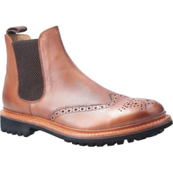 Cotswold Mens Siddington Commando Elasticated Leather Dress Boot - 12 UK, Brown