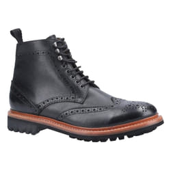 Cotswold Mens Rissington Commando Lace Up Leather Dress Boot - 8 UK, Black