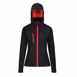 Regatta Womens/Ladies Venturer 3 Layer Membrane Soft Shell Jacket - 10 UK, Black/Red