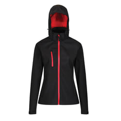 Regatta Womens/Ladies Venturer 3 Layer Membrane Soft Shell Jacket - 10 UK, Black/Red